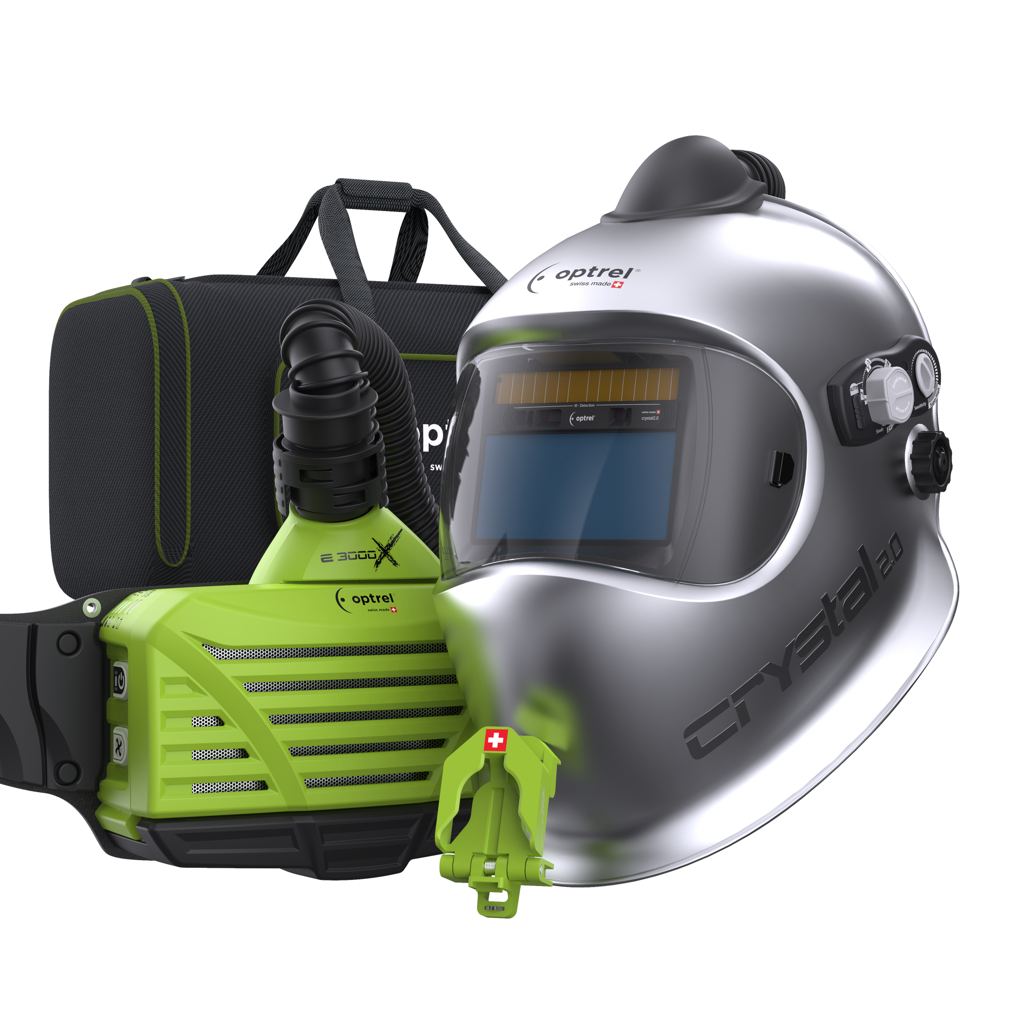 Optrel e3000x system with crystal2.0 papr Welding Helmet