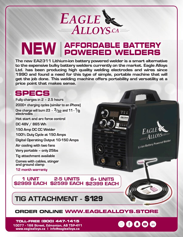 Eagle EA 2311 - Cordless Battery Powered Welder