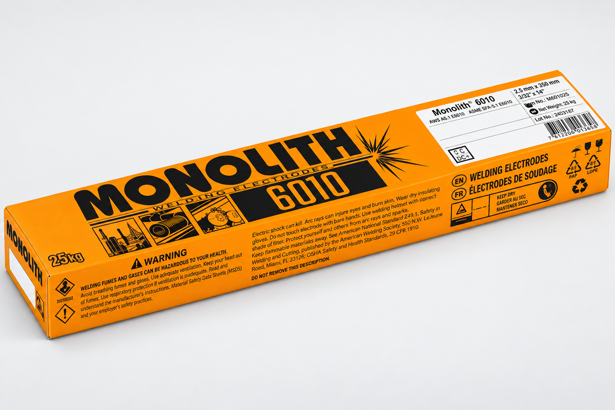Monolith 6010 E6010 Welding Rod | Deep Penetration Cellulosic Electrode