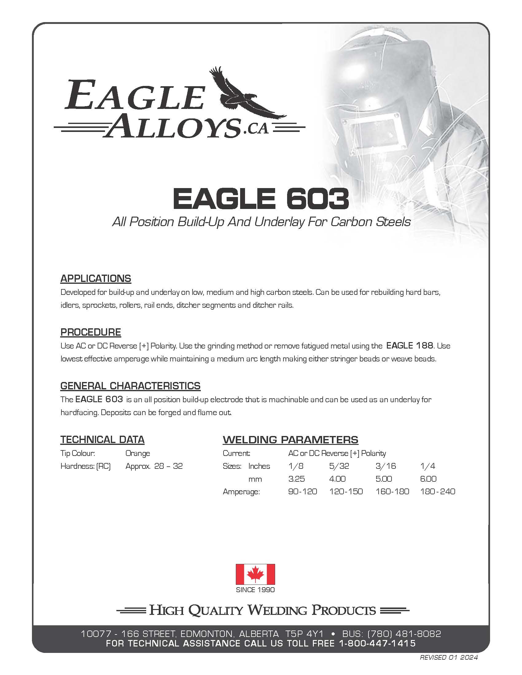 EAGLE 603 | All Position Build-Up And Underlay For Carbon Steels PDF