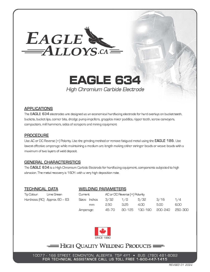 EAGLE 634 | High Chromium Carbide Electrode PDF