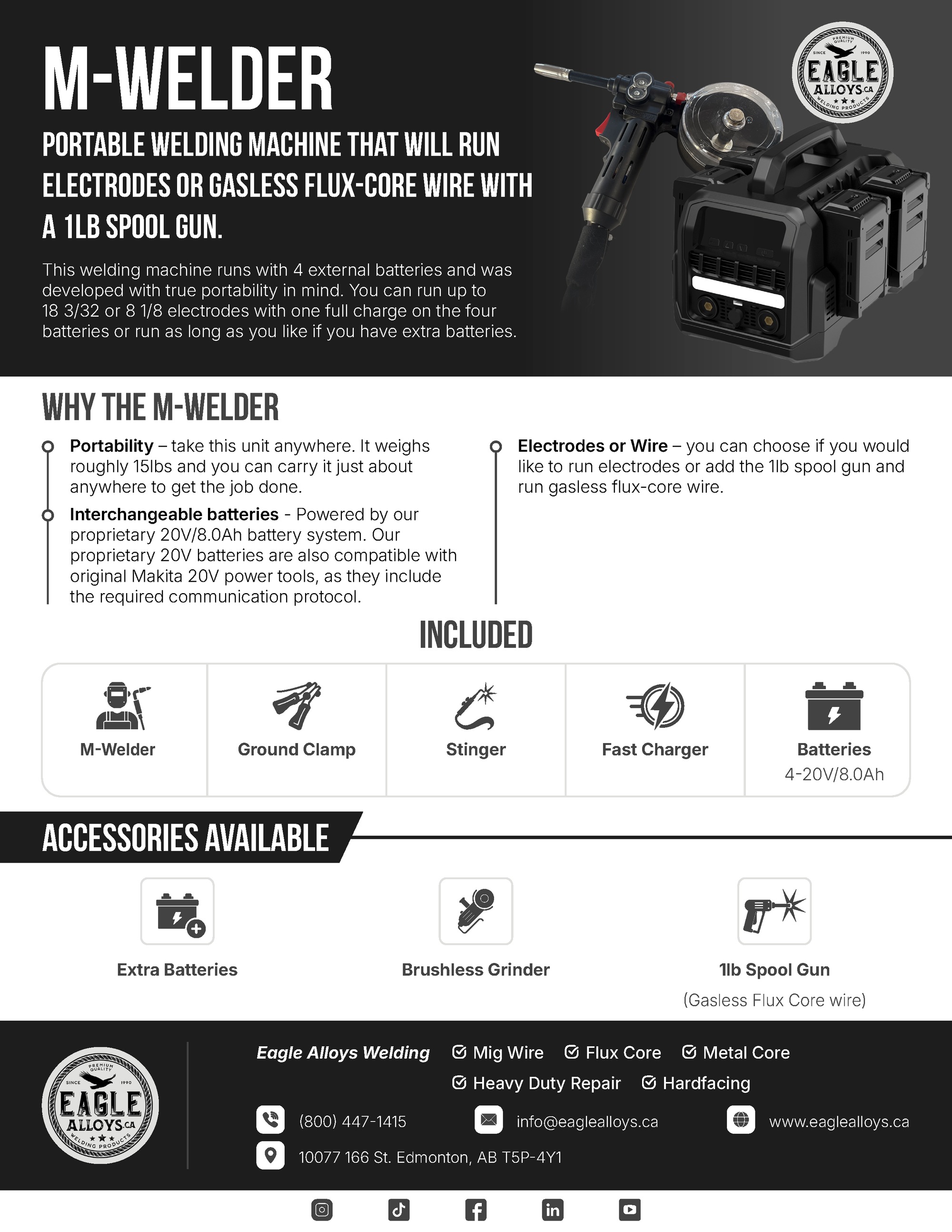 M-Welder Portable Battery Welding Machine | Stick &amp; Flux-Core Welder