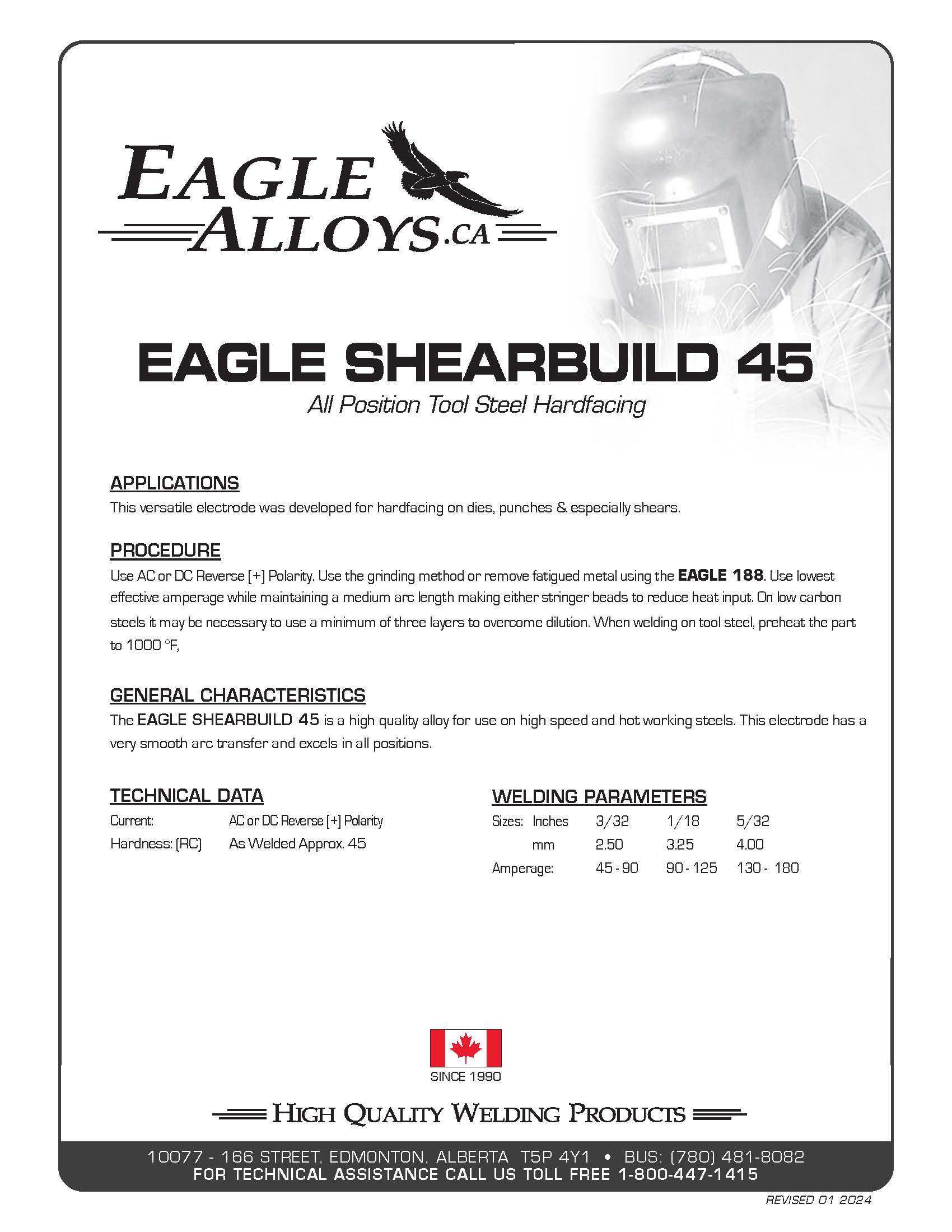 EAGLE SHEARBUILD 45 All Position Tool Steel Hardfacing PDF